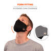 Skullerz By Ergodyne Black Contoured Face Cover Mask, 2XL/3XL, PK3 8800